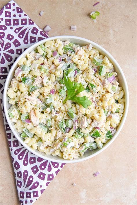 This classic macaroni salad is a summer staple! Tuna Macaroni Salad - Courtney's Sweets