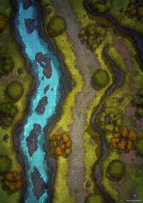 Forest Path Battle Map 22x36 Dndmaps Vrogue