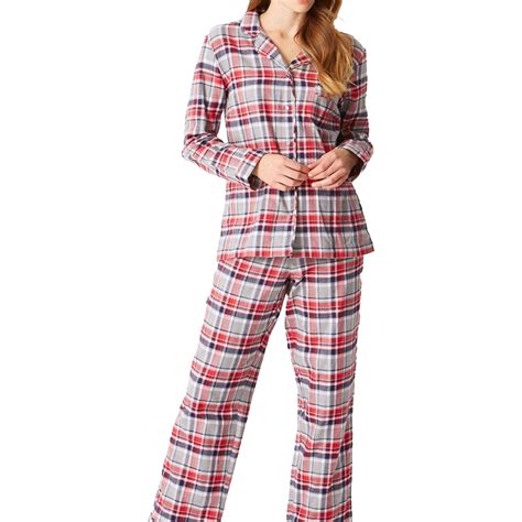 Mands Ladies Womens Brushed Fleece Long Sleeve Pyjama Nightwear Loungewear Pjs Set Ebay