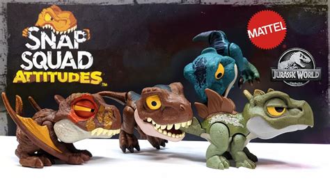 2021 Mattel Jurassic World Snap Squad Attitude Figures Review Stegosaurus Dimorphodon Youtube