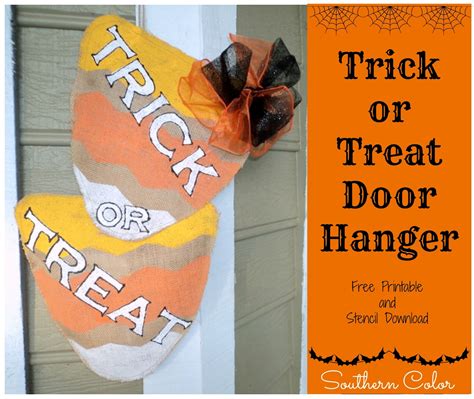 Southern Color Halloween Craft Trick Or Treat Door Hanger