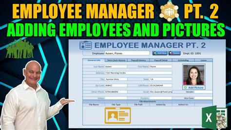 Learn How To Load Employees And Pictures With This Excel Employee Manager
