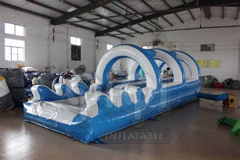 Double Lane Slip And Slide With Pool Qiqi Inflatable Toys