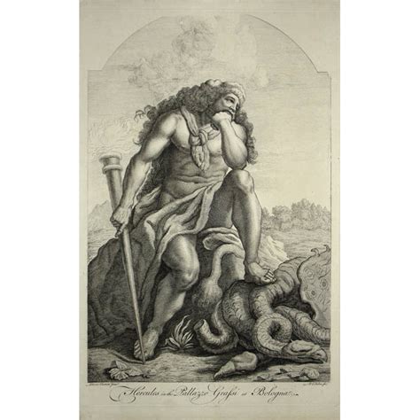 Art Classical Mythology Hercules Slaying Hydra Carracci Antique