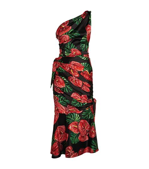 Dolce And Gabbana Floral One Shoulder Dress Harrods Us