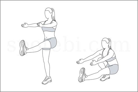 Pistol Squat Illustrated Exercise Guide Workout Guide Pistol Squat