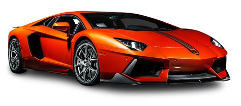 Orange Lamborghini Aventador Coupe Car Png Image Purepng Free