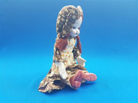 vintage doll old doll folklore doll girl figurine antique etsy uk