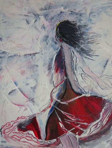 Woman Acrylic Painting Dancing Abstract By Affordableartumi Painting