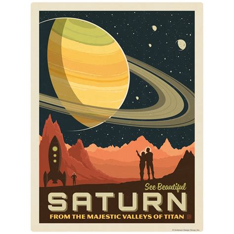 Saturn Space Travel Decalpeel And Stick Graphicremovable Wall Sticker