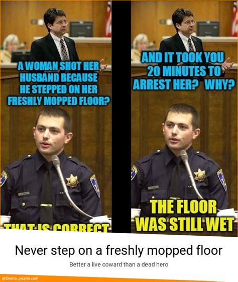 Never Step On A Freshly Mopped Floor Picgrin