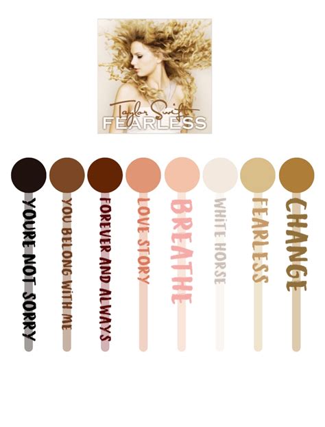 Taylor Swift Fearless Album Color Palette