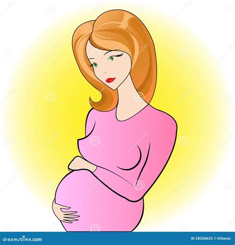 Zwangere Vrouw Vector Illustratie Illustration Of Huisvrouw 28268625