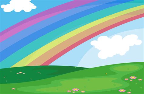 A Rainbow In The Sky 521906 Vector Art At Vecteezy