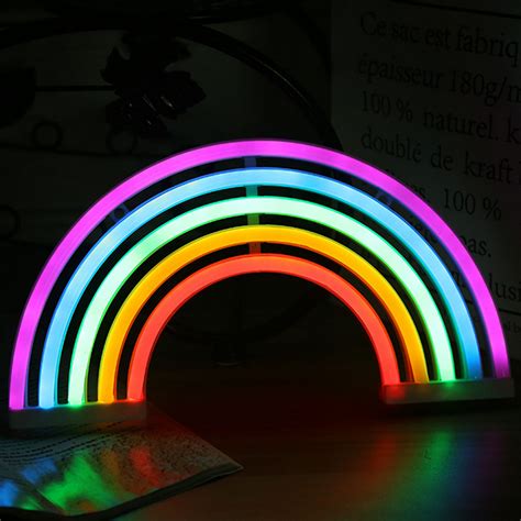 Bunter Regenbogen Neon Sign Led Nachtlicht Wandlampe Für Kinderzimmer
