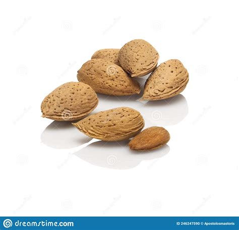 Raw Almonds In Shell Stock Photo Image Of Vegan Fruit 246247590
