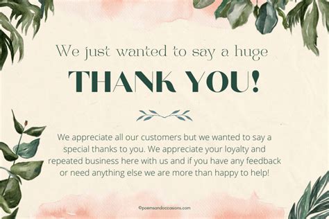 50 Best Ways To Say Thank You For Your Business Poems And Occasions