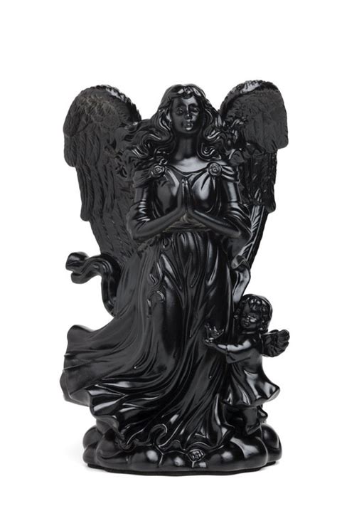 Dark Angel With Lute Candle Holder Black Angel By Boygirltees