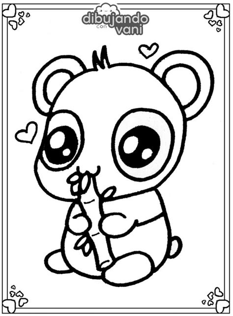 Dibujo de un panda para imprimir y colorear - Dibujando con Vani