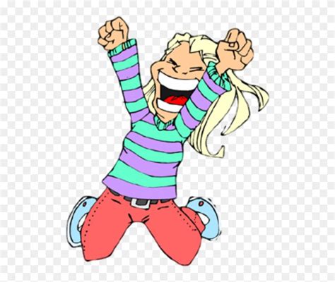 Excited Girl Cartoon