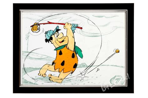 The Flintstones Fred Playing Golf Concept 1980st Poster Etsy