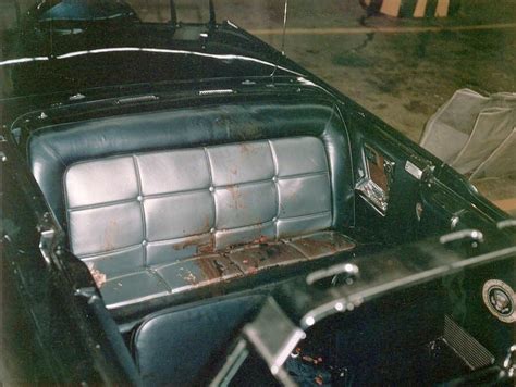 The Rear Seat Of Jfks Limo Right After The Assassination And Before