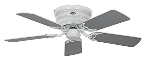 Stainless steel and aluminum finishes work well in contemporary spaces, as well as fans with brushed nickel features. Flush mount Ceiling fan Classic FLAT III White Ceiling ...