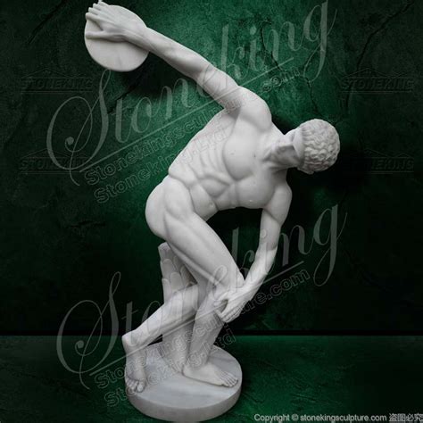 Marble Greek Statue Of Discobolus Discus Thrower For Sale Stoneking