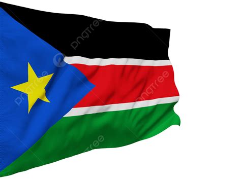 imagen de vuelo de la bandera de sudán del sur png ondeando la bandera de sudán del sur sudán