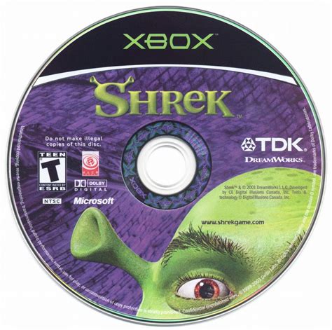 Shrek 2001 Xbox Box Cover Art Mobygames