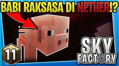 Ada Babi Raksasa Di Nether Minecraft Skyfactory Survival 11