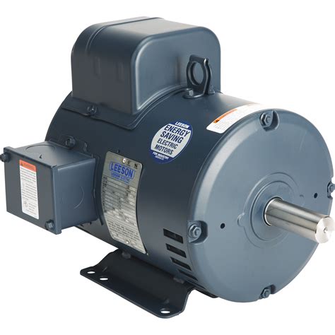 Leeson Reversible Electric Motor — 5 Hp 3450 Rpm 208230 Volts