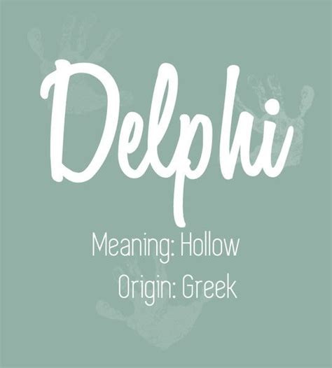 Delphi Baby Names Female Character Names Cool Words
