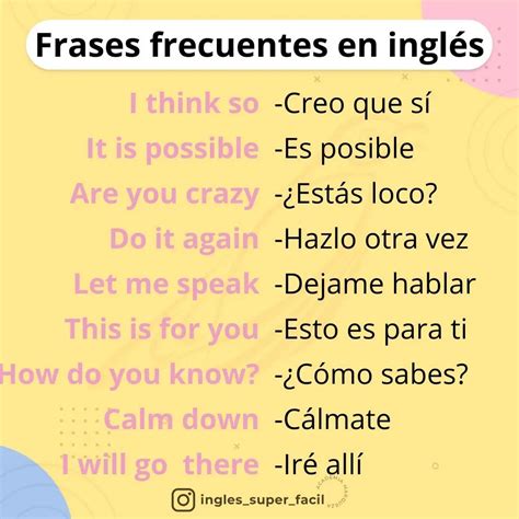 Inglessuperfacils Instagram Post Frases Frecuentes En Inglés 🙌🇺🇸