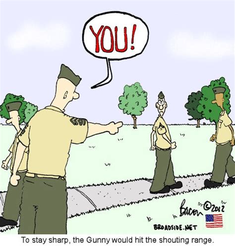 Greenside Cartoons Shouting Range Military Marines Military Humor Navy Humor