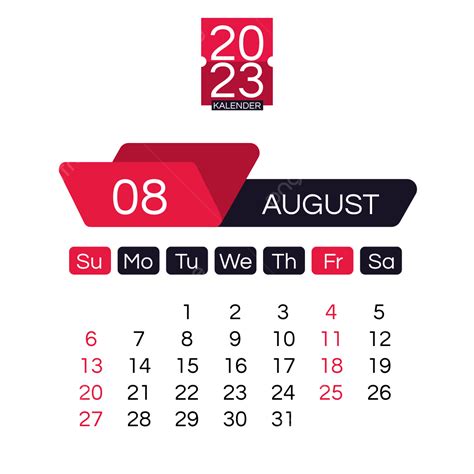Calendario De Escritorio 2023 Calendario Mensual Agosto Png Calendario Agosto 2023 Png Y