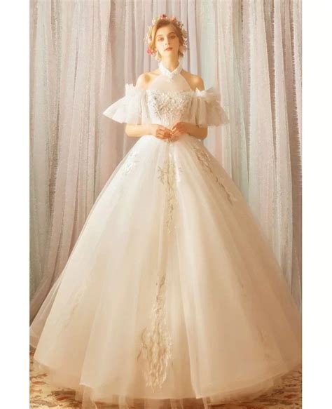Stunning Fairy White Princess Ball Gown Wedding Dress Halter Wholesale