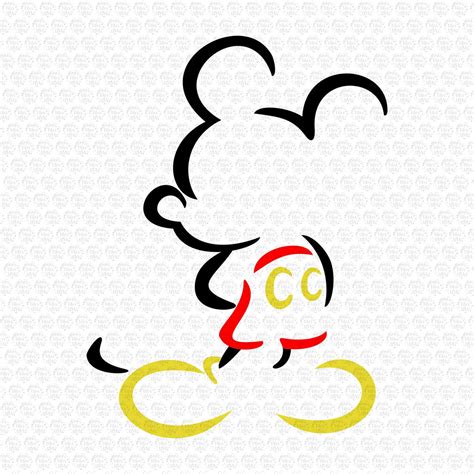 Mickey Mouse Silhouette Svg 151 Svg Png Eps Dxf File