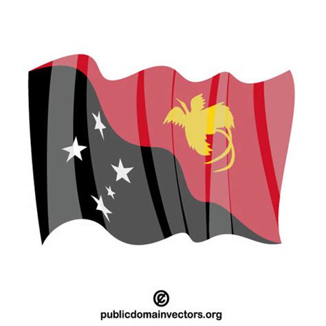 National Flag Of Papua New Guinea Public Domain Vectors