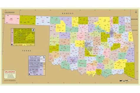 Oklahoma Zip Code Map With Counties Zip Code Map Coding