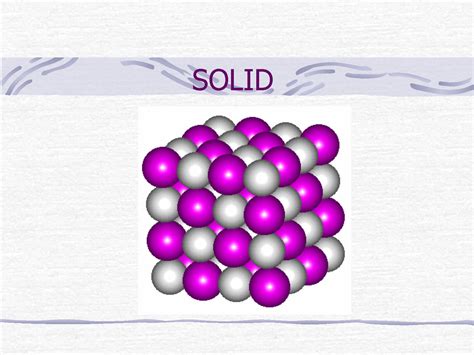 Solid Science Particle Theory