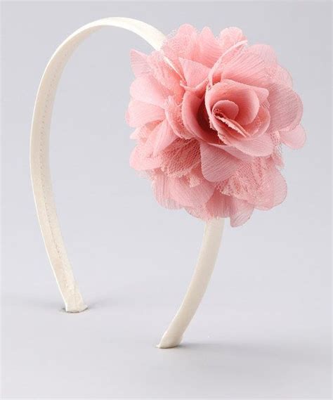 Kids Fashion Pink Flower Headband Kids Hair Accessories Ribbon Bows