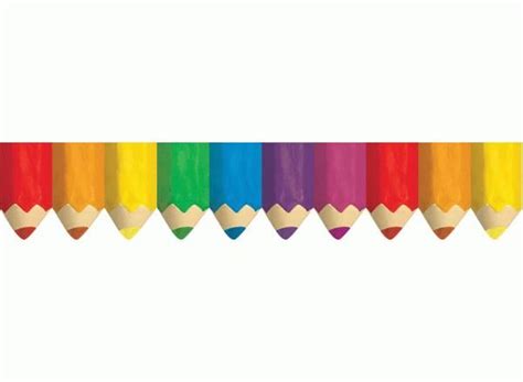 Jumbo Coloured Pencils Classroom Display Border Clipart Best