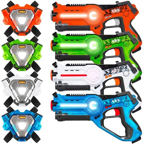 Best Choice Products Set Of 4 Infrared Laser Tag Guns And Vest Set For