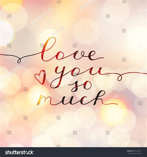 Love You Much Vector Lettering Handwritten Stock Vector Royalty Free