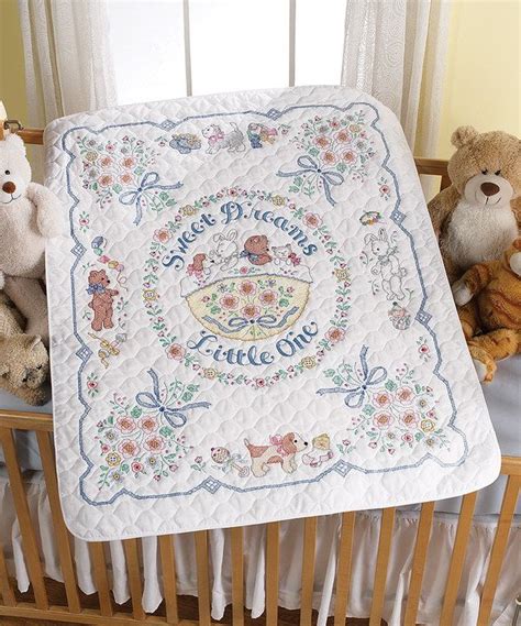Bucilla 'Sweet Dreams' Stamped Cross-Stitch Crib Cover Kit | Cross