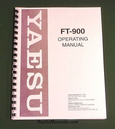 Yaesu Ft 900 Instruction Manual