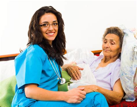 Nurse Caring For Elder Patients Stock Photo Image 34929680