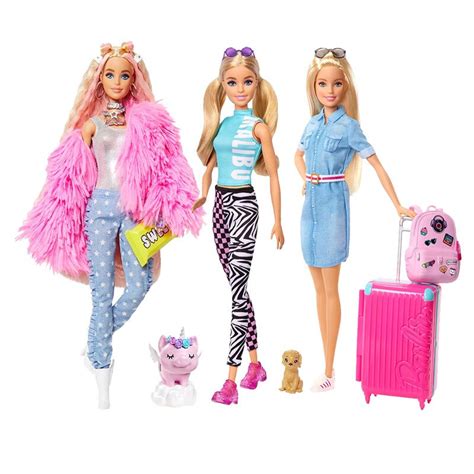 original barbie extra doll fluffy coat extra long crimped hair doll flexible joints edition toys