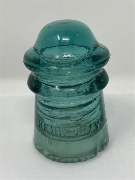 Hemingray No 9 Blue Aqua Glass Insulator Made In Usa Antique 1370 Picclick Ca